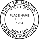  Montana Licensed Architect2 Seal Rubber Stamp